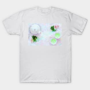 Green Tea Still Life Impressionist Painting T-Shirt